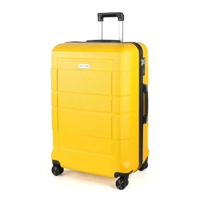 Abbildung von TANTOMI Hartschalen Handgepäck Koffer Groß Reisekoffer mit 4 Drehbaren Rollen (360), Trolley Aluminium Teleskopstange und TSA Zahlenschloss (XL 95L, Mango)