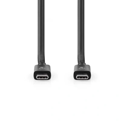 Abbildung von Nedis USB Kabel 4.0 Gen 3x2 C™ Stecker 240 W 8K@60Hz 40 Gbps Vernickelt 1.00 m Rund PVC Schwarz