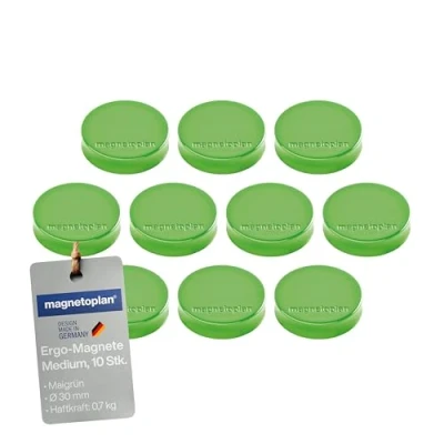 Abbildung von Magnetoplan Magnet Ergo Medium 16640105 30mm maigrün 10 Stück