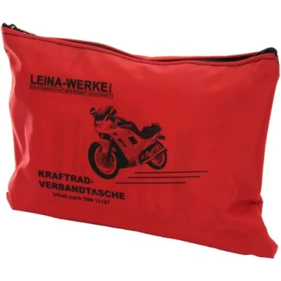 Abbildung von Leina Werke 17000 Kraftrad Verbandtasche Typ I ohne Klett, Rot/Schwarz