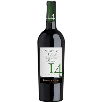 Abbildung von Bio Primitivo Puglia IGT &quot;14&quot; Contessa Marina Apulien Italien Rotwein halbtrocken (1x 0.75l)