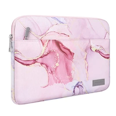 Abbildung von MoKo 9 11&quot; Sleeve Tasche, Tablet Polyester Hülle Kompatibel mit iPad Pro 11 M2 2022 2018,iPad 10. 10,9 2022,iPad air 5 10,9&quot; 2022/Air 4/Air 3 10,5&quot;,iPad 9/8/7 Gen 10,2,iPad 8 10,2,Trübes Rosa
