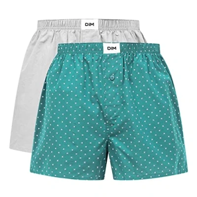 Abbildung von Dim Ecosmart Weite Boxershorts 100% Bio Baumwolle Herren x2, Multicolor, M