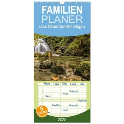 Abbildung von Familienplaner 2025 Das Oberstdorfer Allgäu mit 5 Spalten (Wandkalender, 21 cm x 45 cm), CALVENDO