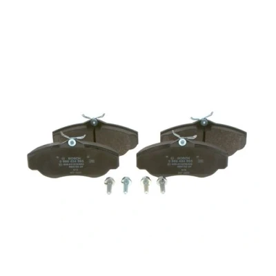 Abbildung von BOSCH 0 986 424 565 Bremsbelagsatz Low Metallic mit Anti Quietsch Blech, Schrauben Zubehör LAND ROVER: Discovery 2, Range Rover 2