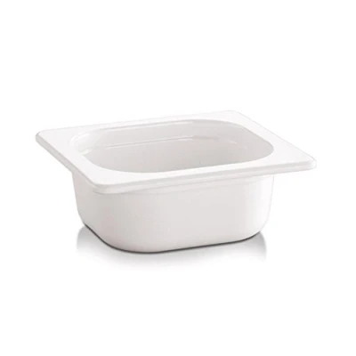 Abbildung von APS 84305 GN 1/6 Behälter ECO LINE, 17,6 x 16,2 cm, Tiefe 100 mm, 1 Liter, Melamin, weiß