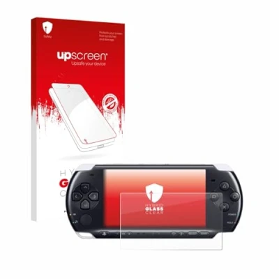 Abbildung von upscreen Schutzglas für Sony PSP 3000 Schutzfolie, Glas Folie [Klar, 9H Panzerschutz, Anti Fingerprint]