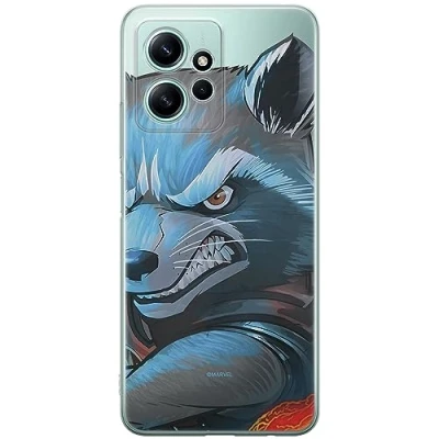 Abbildung von ERT GROUP Handyhülle für Xiaomi REDMI Note 12 4G Original und offiziell Lizenziertes Marvel Muster Rocket 005 optimal an die Form des Handy angepasst, teilweise transparent