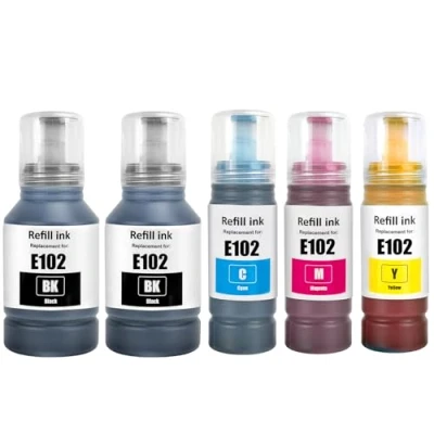 Abbildung von SHUOLEI 102 Tinte ET 2850 4850 3850 2856 4856 Tintenflasche Kompatibel mit Epson Tintenpatronen Nachfülltinte Multipack für Ecotank 2750 2756 4750 2851 15000