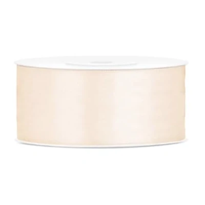 Abbildung von 25 Meter Satinband Creme Breite 38mm Schleifenband Satin Dekoband Geschenkband Geschenkverpackung Hochzeitsdeko Band