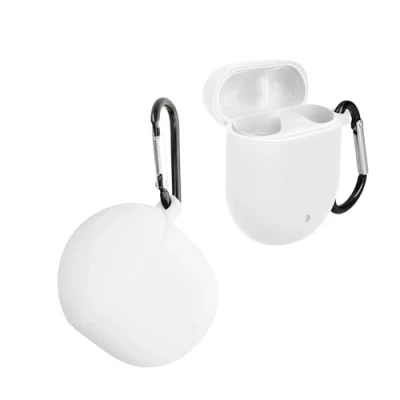 Abbildung von kwmobile Hülle kompatibel mit Google Pixel Buds 2 (2020) Kopfhörer Case TPU Silikon Cover Schutzhülle in Weiß