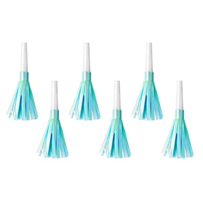 Abbildung von PartyDeco Blau Party Trompete Set Pfeifen Geburtstag Dekoration Zubehör Bachelorette Kuchen Dekorationen