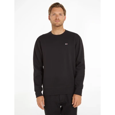 Abbildung von Tommy Jeans Regular C NECK Sweatshirt, Herren, Größe: 46, Black
