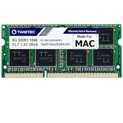 Abbildung von Timetec 8GB kompatibel für Apple DDR3 1067MHz/1066MHz PC3 8500 MAC Book(Mitte 2010 13 Zoll), Book Pro(Mitte iMac(Ende 2009 27 Mini(Mitte 2010) SODIMM RAM Upgrade