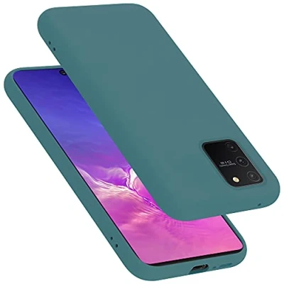 Abbildung von Cadorabo Hülle kompatibel mit Samsung Galaxy A91 / S10 LITE M80s Handyhülle für Case aus flüssigem Silikon stoßfeste dünne TPU Schutzhülle Liquid GRÜN