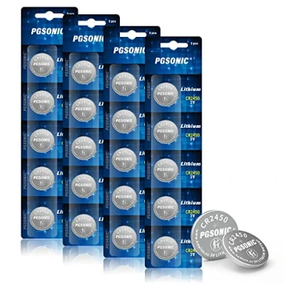Abbildung von CR2450 Lithium Knopfzellen 3V, 20er Pack, CR 2450 Batterien