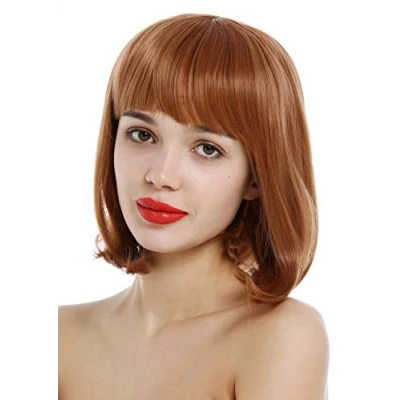Abbildung von WIG ME UP YZF 4375 M30 Perücke Damen Longbob kurz glatt breiter Pony geschwungene Spitzen Rotblond