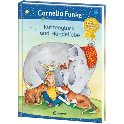 Abbildung von Katzenglück und Hundeliebe: Lustiger Erstleseklassiker von Cornelia Funke für Tierfreunde ab 6 Jahren der Autorin illustriert