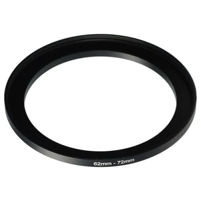 Abbildung von vhbw Step Up Ring Adapter von 62 mm auf 72 für Kamera Objektiv Filteradapter, Metall, Schwarz
