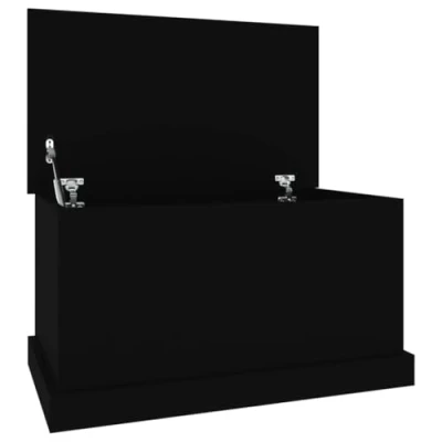 Abbildung von vidaXL Aufbewahrungsbox Truhe Schwarz 70x40x38 cm Holzwerkstoff (1 St)