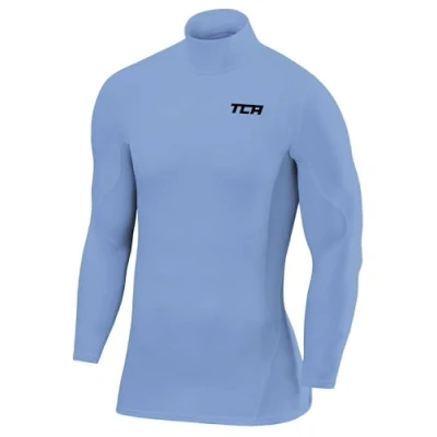 Abbildung von TCA Herren SuperThermal Baselayer Langarmshirt, Kompressionshirt mit Stehkragen Hellblau, XL