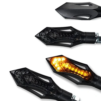 Abbildung von Germany Motorsports LED Mini Blinker Rush e geprüft universal für Motorrad, Roller, Quad mit 12V (LED Blinker, 2 Paar)