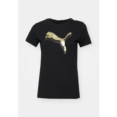 Abbildung von PUMA Unisex ESS Metallic Tee T Shirts, Black Gold,
