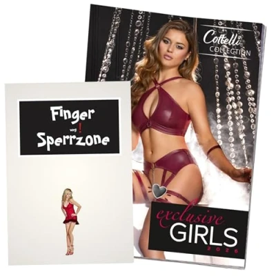 Abbildung von Erotik Kalender 2025, 11 verschiedene Pin Up Motive, DIN A4, aufgeklappt A3 Wandkalender, inkl. Mappe und Magneten (Exclusive Girls)