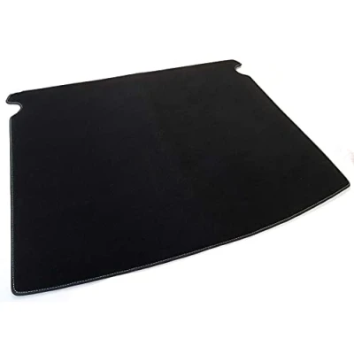 Abbildung von Kofferraummatte für VW Caddy Kombi 2004 2020 passend Premium Velours Schutz Matte Kofferraum Schutzmatte Schwarz Silber