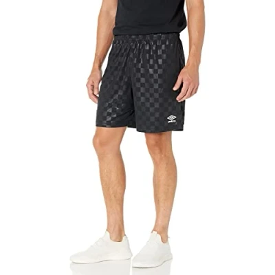 Abbildung von UMBRO Herren Karierte Shorts, Schwarz, XX Large