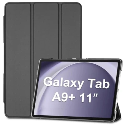 Abbildung von ProCase Hülle für Samsung Galaxy Tab A9+ / A9 Plus 11 Zoll 2023 (SM X210), Dreifache Schutzhülle Case 11&quot; A9+/A9 Plus, Dünn Leicht Smart Cover mit Translucent Frosted Rückhülle Schwarz