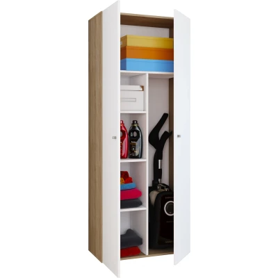 Abbildung von VCM Mehrzweckschrank Holz Besenschrank Staubsauger Putzschrank Vandol K (1 St)