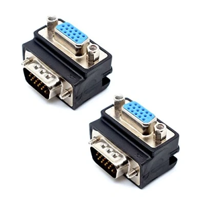 Abbildung von Oiyagai VGA Kabel DB15, rechtwinklig, weiblich auf männlich, Kabel, Adapter, 270 Grad Anschluss, 2 Stück