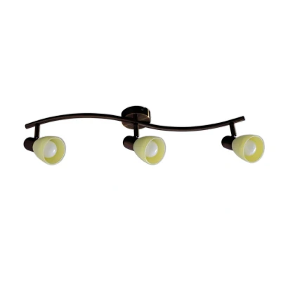 Abbildung von näve LED Deckenspot Mestre, wechselbar, Warmweiß, 2er Wand u. Deckenspot, E14, braun, Glasschirm weiß