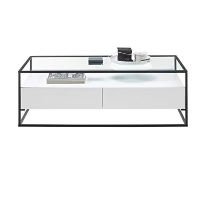 Abbildung von MCA furniture Couchtisch &quot;Evora&quot;, mit Glas und 2 Schubladen Push to open