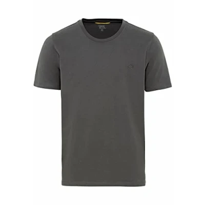 Abbildung von camel active Herren Basic Kurzarm T Shirt mit Rundhalsausschnitt aus Reiner Baumwolle Grau menswear 4XL