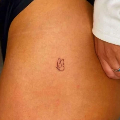 Abbildung von Inkster Tattoo Schmetterling vegane &amp; wasserfeste Temporäre Tattoos für Erwachsene EU Kosmetikzertifizierte Farbe revolutionäres 2 Wochen Premium Klebetattoos Fake