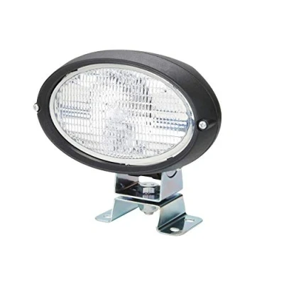Abbildung von HELLA Halogen Arbeitsscheinwerfer Oval 100 24V / 12V Schraubanschluss/Anbau Vierpunktbefestigung Nahfeldausleuchtung Stecker: AMP 1GA 996 161 581