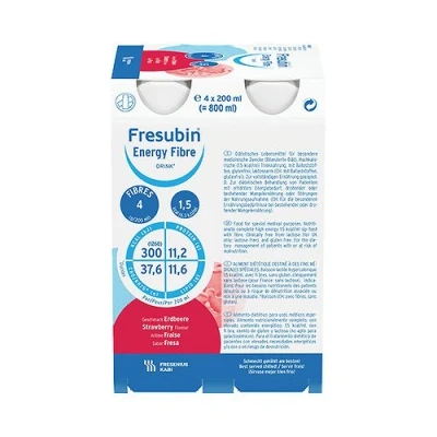 Abbildung von Fresenius Kabi Fresubin Energy Fibre Drink Erdbeere Trinkflasche, 6 x 4 200 ml, 1er Pack (1 5,5 kg)