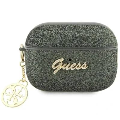 Abbildung von Guess GUAP2GLGSHA Hülle für AirPods Pro 2 Grün Glitter Flake 4G Charm