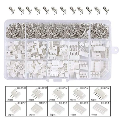 Abbildung von YIXISI 460 Stück JST Stecker Kit, XH, 2,54mm Pitch Weiblich Pin Header, Adapter Kabel Stecker, Männlich und (2/3/ 4/5/ 6 Pin)