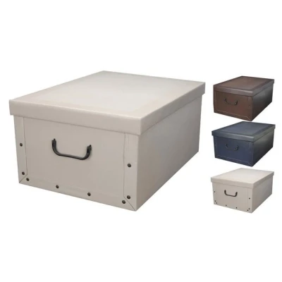 Abbildung von Spetebo Aufbewahrungsbox Storage Box 49x39x24 3er Set einfarbig (Set, 3 St., Aufbewahrungsboxen), Stapelbox Geschenkbox
