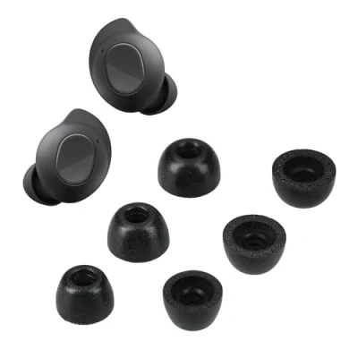 Abbildung von kwmobile 6X Ersatz In Ear Kopfhörer kompatibel mit Samsung Galaxy Buds FE 3 Größen Polster Ohrstöpsel Ohrhörer Schwarz