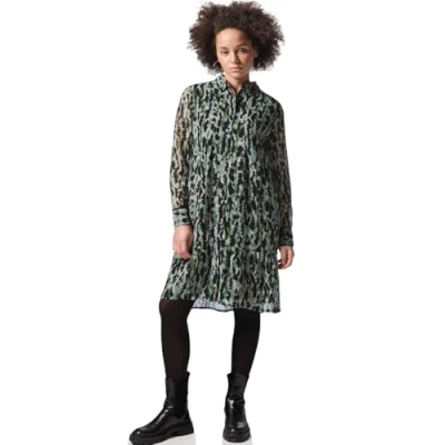 Abbildung von Street One Studio Volants Blusenkleid, Damen, Größe: 44, Grün