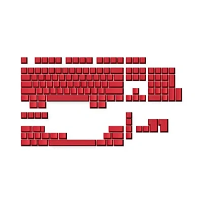 Abbildung von Ranked Leeres Premium Tastenkappen Set 1,4 mm Dickes PBT Cherry Profil für Mechanische Tastatur (Rot, 139 Tasten)