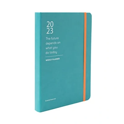 Abbildung von Kokonote Terminkalender 2023 Color Fun Kollektion A5 Format Blau Essential Kalender Wochenplaner Personal Organizer auf Englisch FSC® zertifiziert