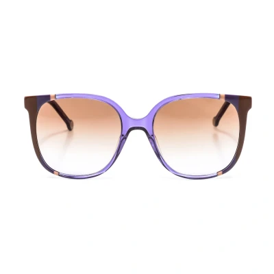 Abbildung von Carolina Herrera Unisex Ch 0062/s Sunglasses, E53/QR Violet Brown, 57