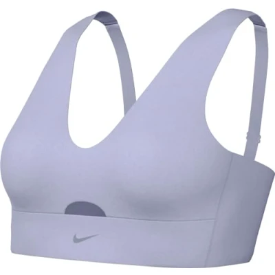 Abbildung von Nike Performance W DF INDY Plunge Cutout Sportbh mit mittlerer Stützkraft, Damen, Größe: XS, Flieder