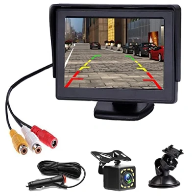 Abbildung von Rückfahrkamera Auto Rückansicht mit Nachtsicht 12 LED Wasserdicht Rückfahrsystem + 4.3&quot; LCD Monitor,Rückfahrkameras für PKW, SUV, Lieferwagen, Pickups und LKW