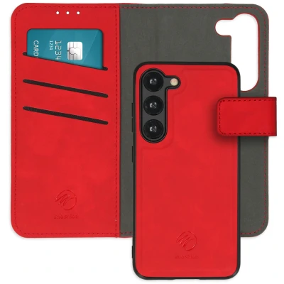 Abbildung von Samsung Galaxy S23 Hülle Kunstleder iMoshion Klapphülle/2 in 1 Case Handyhülle Rot